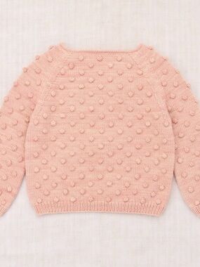 Misha & Puff Popcorn Sweater Faded Rose 5/6y